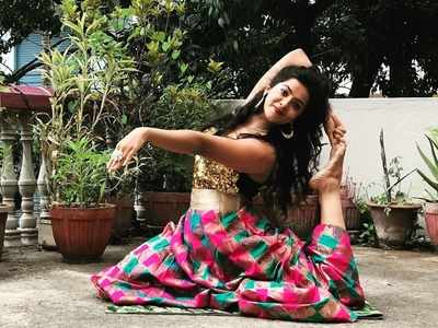 Actress Lasya Nagraj practises yoga to stay fit