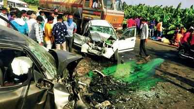 Three of family die as cars collide near Anand | Vadodara News - Times ...