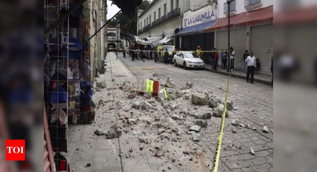 Mexico Earthquake Today Powerful Earthquake Shakes Southern Mexico At Least 2 Dead World News Times Of India