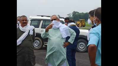 Bihar CM inspects ongoing construction works at civil enclave of Darbhanga airport