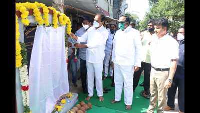 Tirupati MLA lays foundation stone for road works