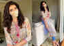 Karishma Tanna's floral kurti with matching mask just made us realise this is the new normal in b-town