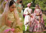 This bride wore a rose pink tulle lehenga for her Anand Karaj