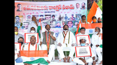 Telangana Congress pays homage to Galwan martyrs, party president says Modi govt failed to protect borders
