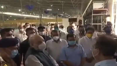Amit Shah, CM Kejriwal visit Radha Saomi Satsang Beas covid care facility
