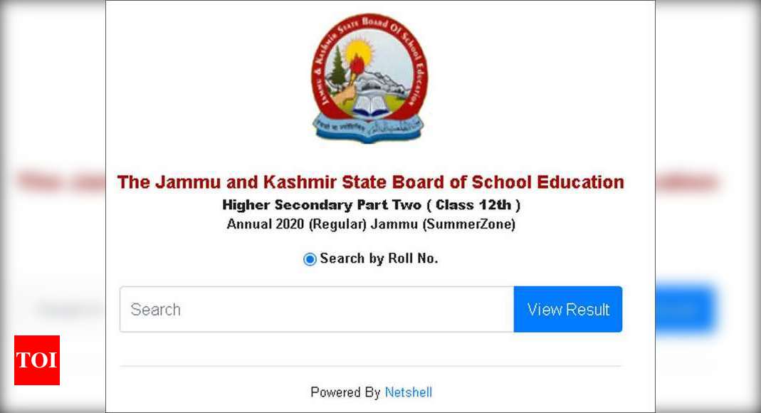 JKBOSE Class 12th result announced for Jammu region; download here