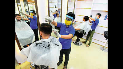 Salons, beauty parlours resume business on a cautious note in Pune