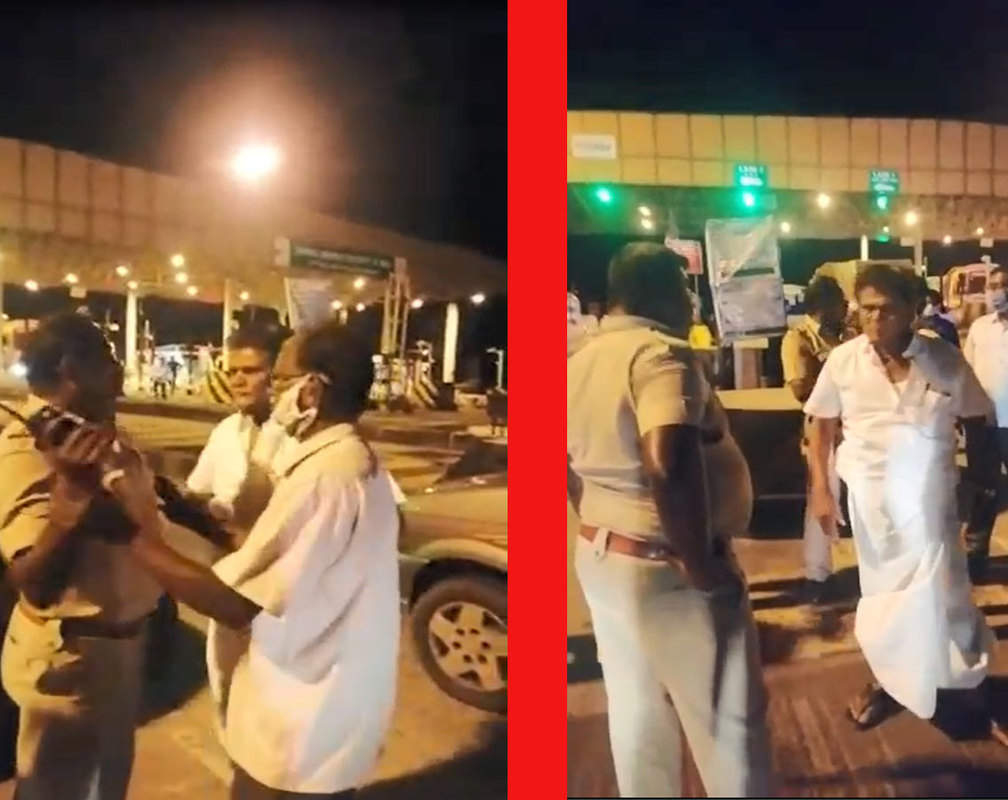 
Caught on cam: Former DMK MP abuses, kicks a cop on duty in Tamil Nadu
