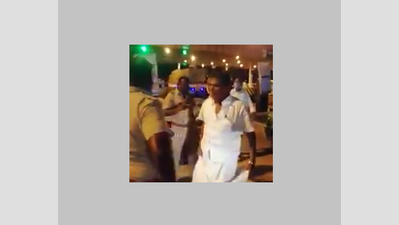 K Arjunan, former MP and MLA, assaults policemen in Salem