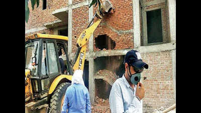 Gurugram: 12 illegal houses sealed in Saraswati Kunj, four razed