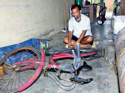 Guest school teacher till May he now runs a cycle repair shop in