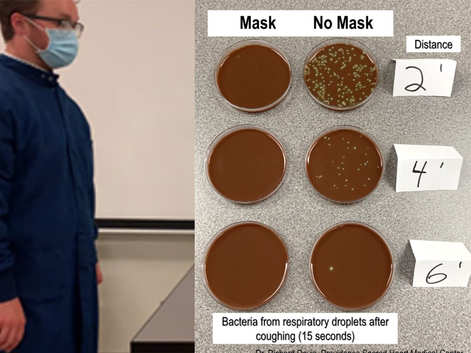 Experiment shows how masks may curb COVID-19