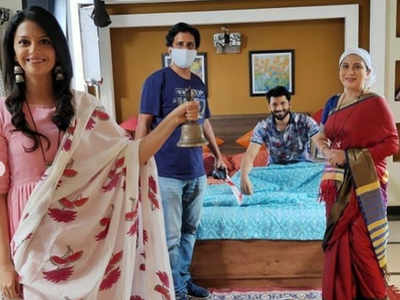Aggabai Sasubai’s shoot resumes today; Ashutosh Patki shares behind-the-scene pictures from the sets of the show