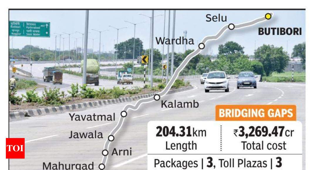 Ratnagiri Nagpur Highway Road Map Butibori-Yavatmal 4-Lane Cement Road Almost Ready | Nagpur News - Times Of  India