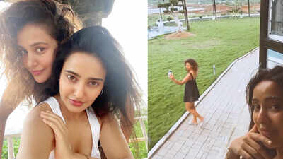 Aisha Sharma videobombing sister Neha Sharma's 'view' will remind you of those travel stories with your siblings