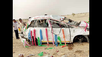 Rajasthan: SUV tyre bursts, bride, three others killed