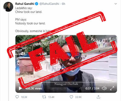 FACT CHECK: Rahul Gandhi passes off Congress functionaries as ordinary Ladakhis to slam PM Modi