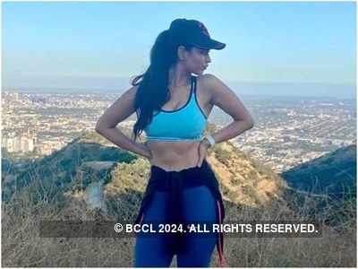 Soundarya Sharma hikes 10 miles a day at Runyon Canyon in Hollywood Hills