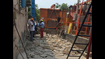 Delhi south corporation demolishes ‘illegal’ ramp in Greater Kailash market