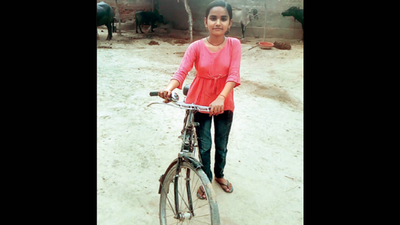 Madhya Pradesh: Village girl who cycles 24km to school & back gets 98.5% |  Bhopal News - Times of India