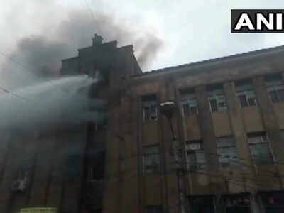 Fire breaks out in a commercial building located near Canning Street. (ANI)