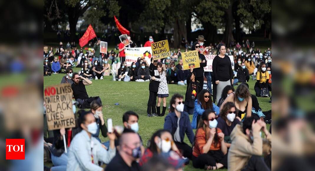 Thousands rally at Black Lives Matter protests in Australia - Times of ...