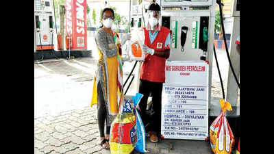 Ahmedabad: To fuel Covid warriors’ spirit, selling petrol cheaper
