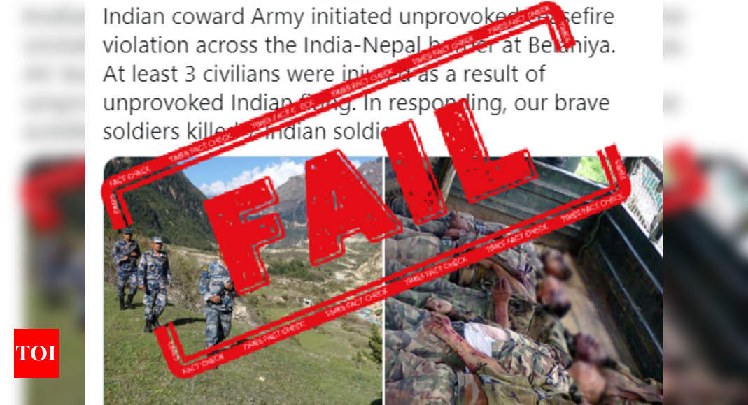 Fake Alert Old Unrelated Images Used To Falsely Claim Nepal Killed 7 Indian Soldiers At Border Times Of India