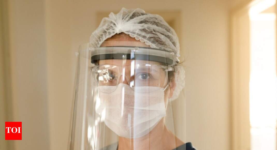 NEW Safety Face Shield w/CLEAR VISOR Eye Medical Service Commercial PPE USA Made 