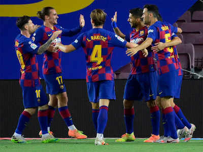 Barcelona now a point behind Real Madrid after dooming Espanyol to relegation