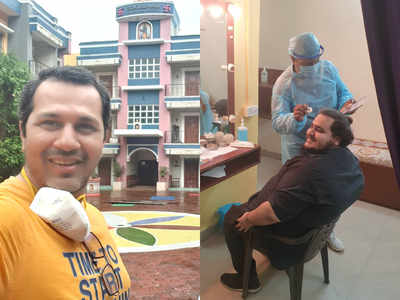 Taarak Mehta Ka Ooltah Chashmah’s shoot to resume soon; director Malav Rajda administers a mock makeup on sets