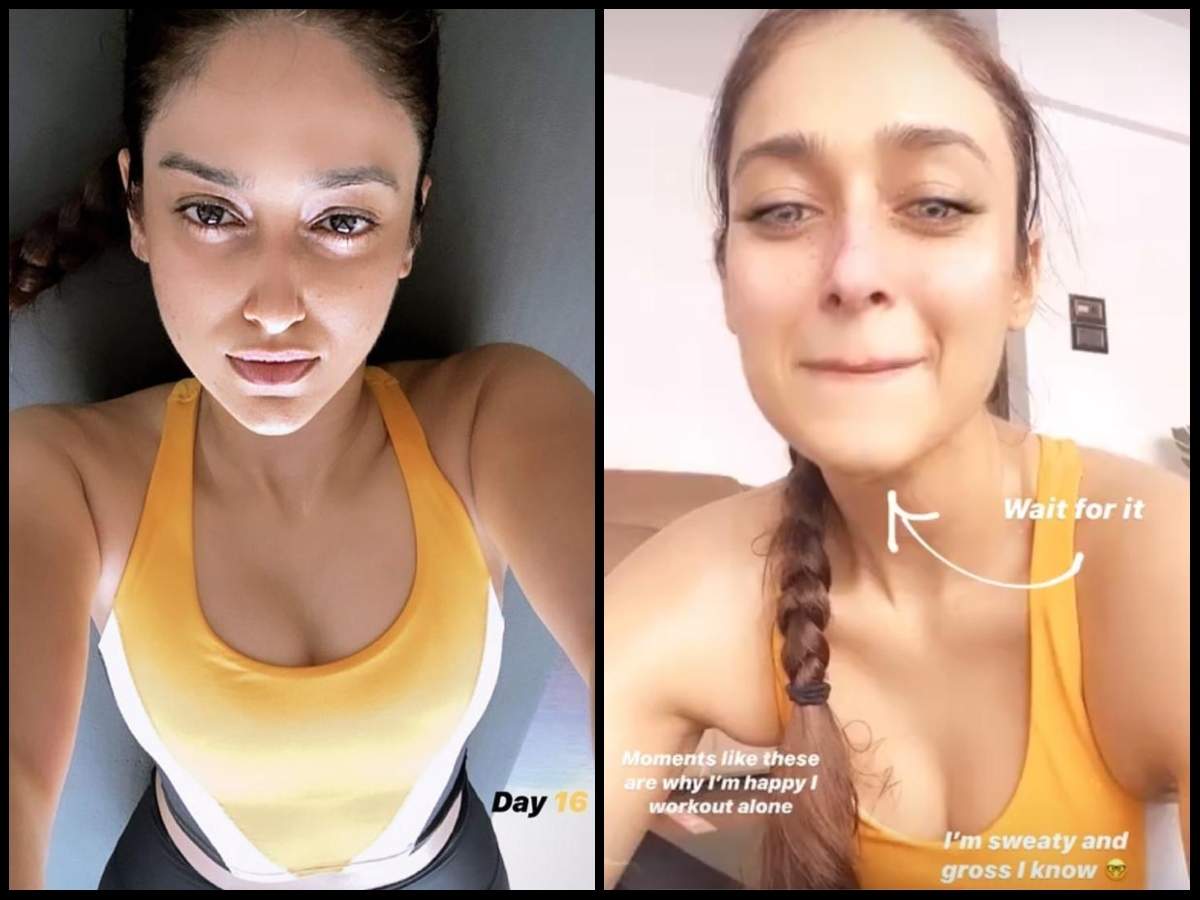 Ileana D'Cruz shares a few selfies after a gruelling workout session at home, wins over the internet with her mesmerising beauty - Hindi Movie News - Times of India