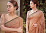 Surveen Chawla's beige and olive green sari is perfect for your 'Bhai ki shaadi'