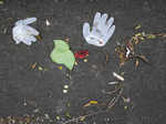 Masks and gloves wash up on the shores of the ocean