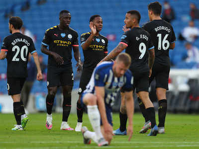 Raheem Sterling scores hat-trick as Man City secure top four berth ahead of Champions League verdict