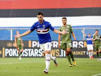 Bonazzoli scores with another flying volley in Sampdoria's win