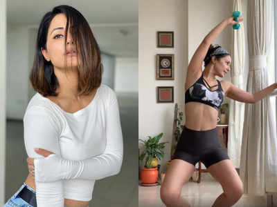 This barre pilates fusion by Hina Khan is fitness goals