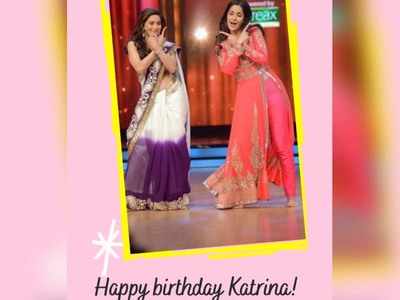 Madhuri Dixit wishes Katrina Kaif on her birthday with a "goofy" picture; take a look!