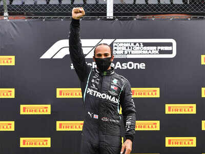 Lewis Hamilton. (Photo by Joe Klamar/Pool via Getty Images)