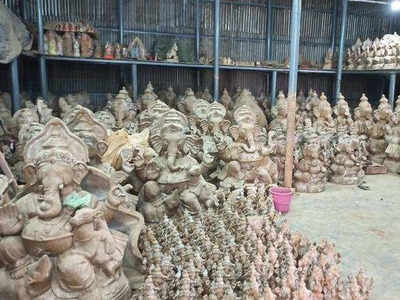 Bengaluru: Ganesha idol makers fret as pandemic casts shadow on business