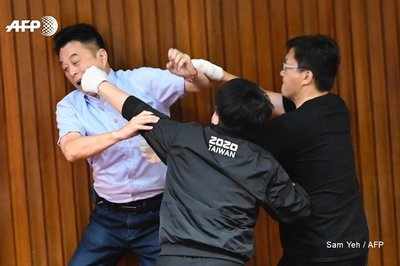 Fighting erupts again in Taiwan parliament over disputed nomination