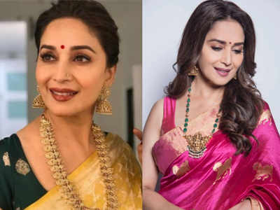 6 colourful saris of Madhuri Dixit that are perfect for your bridal trousseau