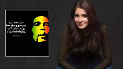 Anushka Sharma spreads positivity with Bob Marley quote
