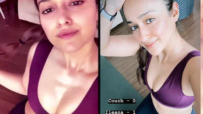 Ileana D'Cruz shows-off her 22 days quarantine workout progress, says 'Couch 0, Ileana 1'