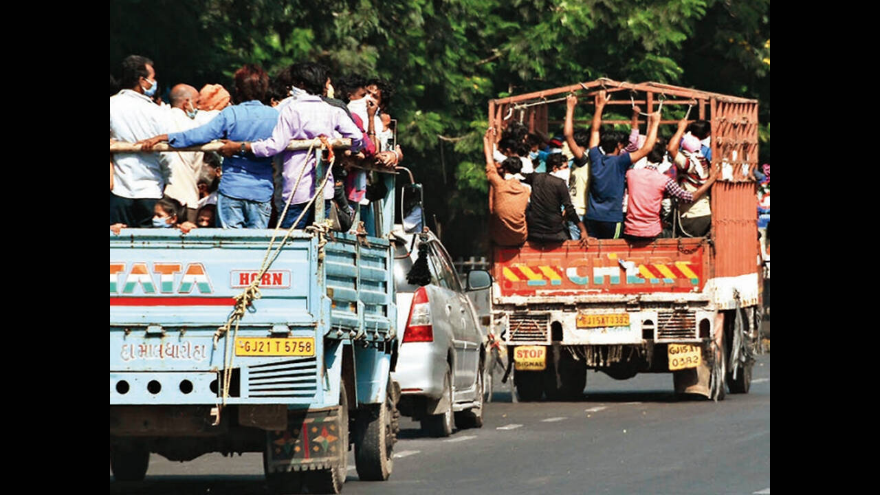 Gujarat: 15 lakh migrant workers left during lockdown, says study