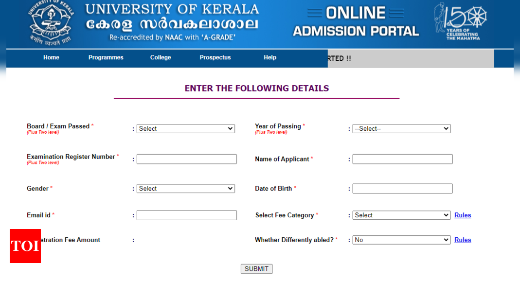 Kerala University UG Admission Process Begins, Register ...