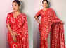Vidya Balan just wore the most RETRO red sari ever