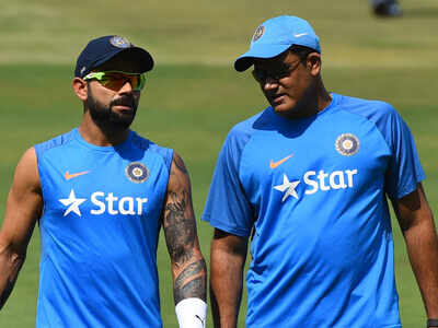 File Pic: Virat Kohli and Anil Kumble (TOI Photo)