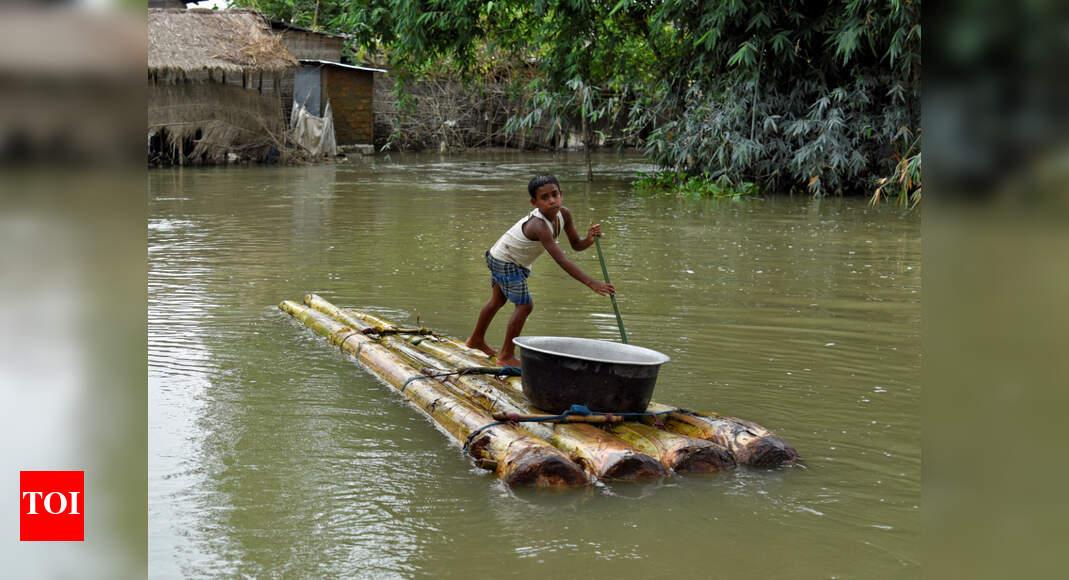 Flood Fury In Assam Bihar Nearly 37 Lakh Affected India News Times Of India 0904