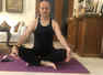 Anupam Kher indulges in Yoga at home